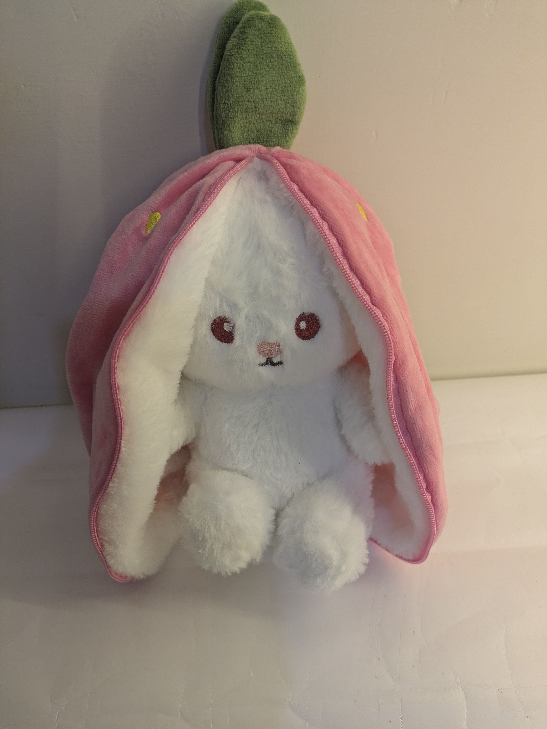 Instagram Viral Reversible Strawberry Bunny Plush | Kawaii 2-in-1