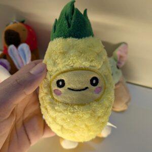 Pineapple Soft Plush Keychain | Aesthetic Yellow Fruit Bag Charm