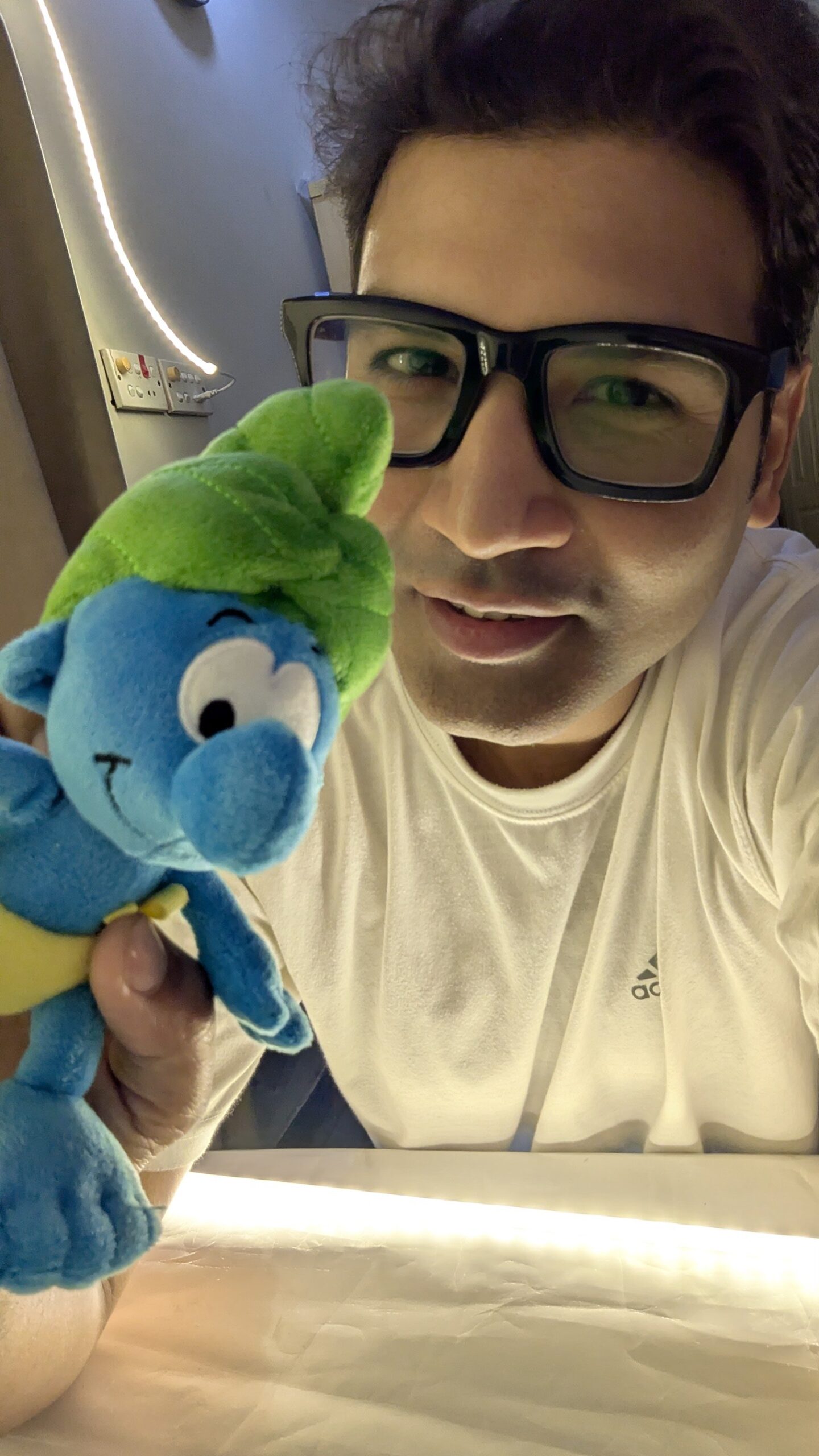 Brainy Smurf Plush Toy – Blue & Green Soft Stuffed Animal - Image 4