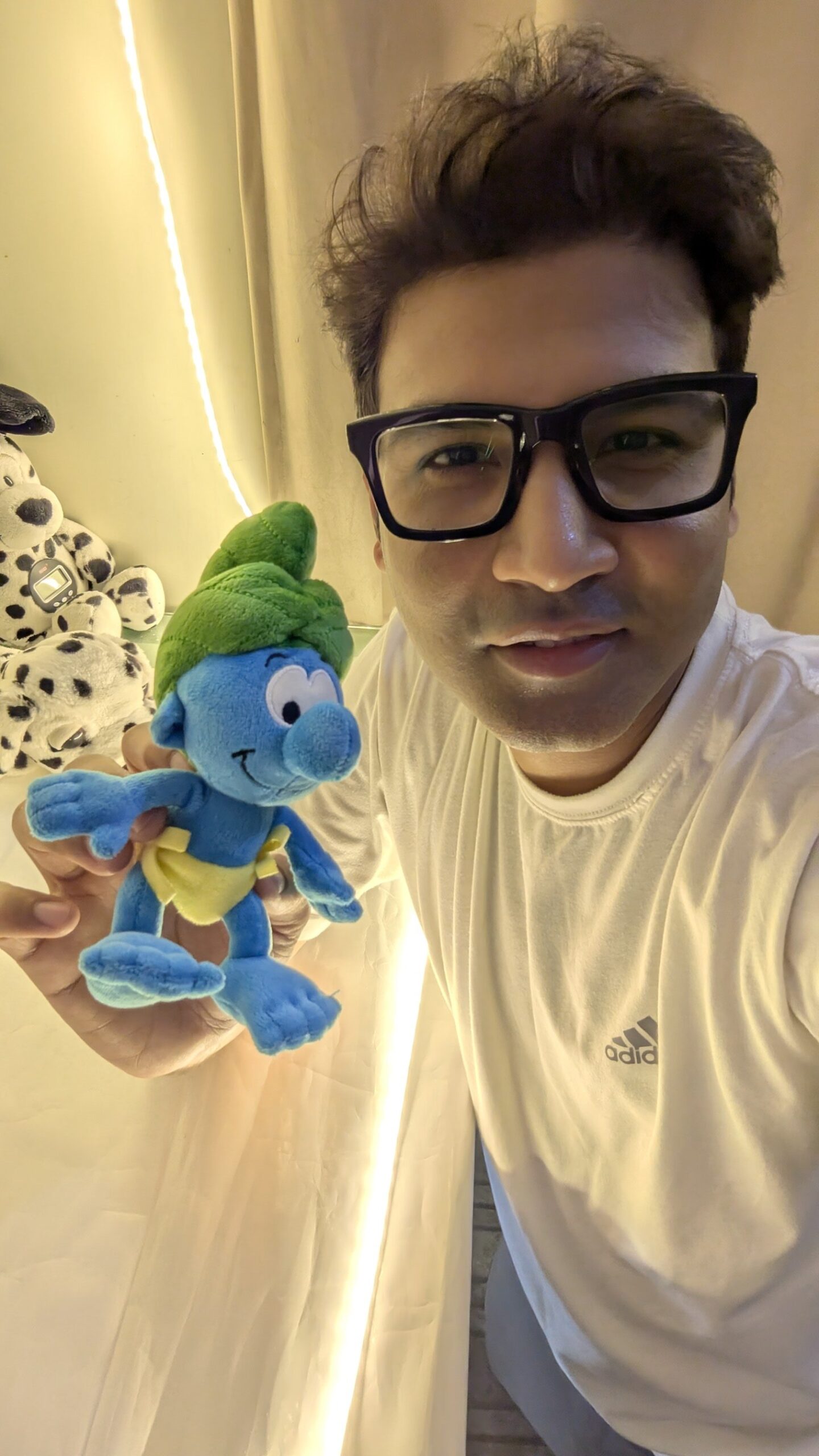 Brainy Smurf Plush Toy – Blue & Green Soft Stuffed Animal - Image 2