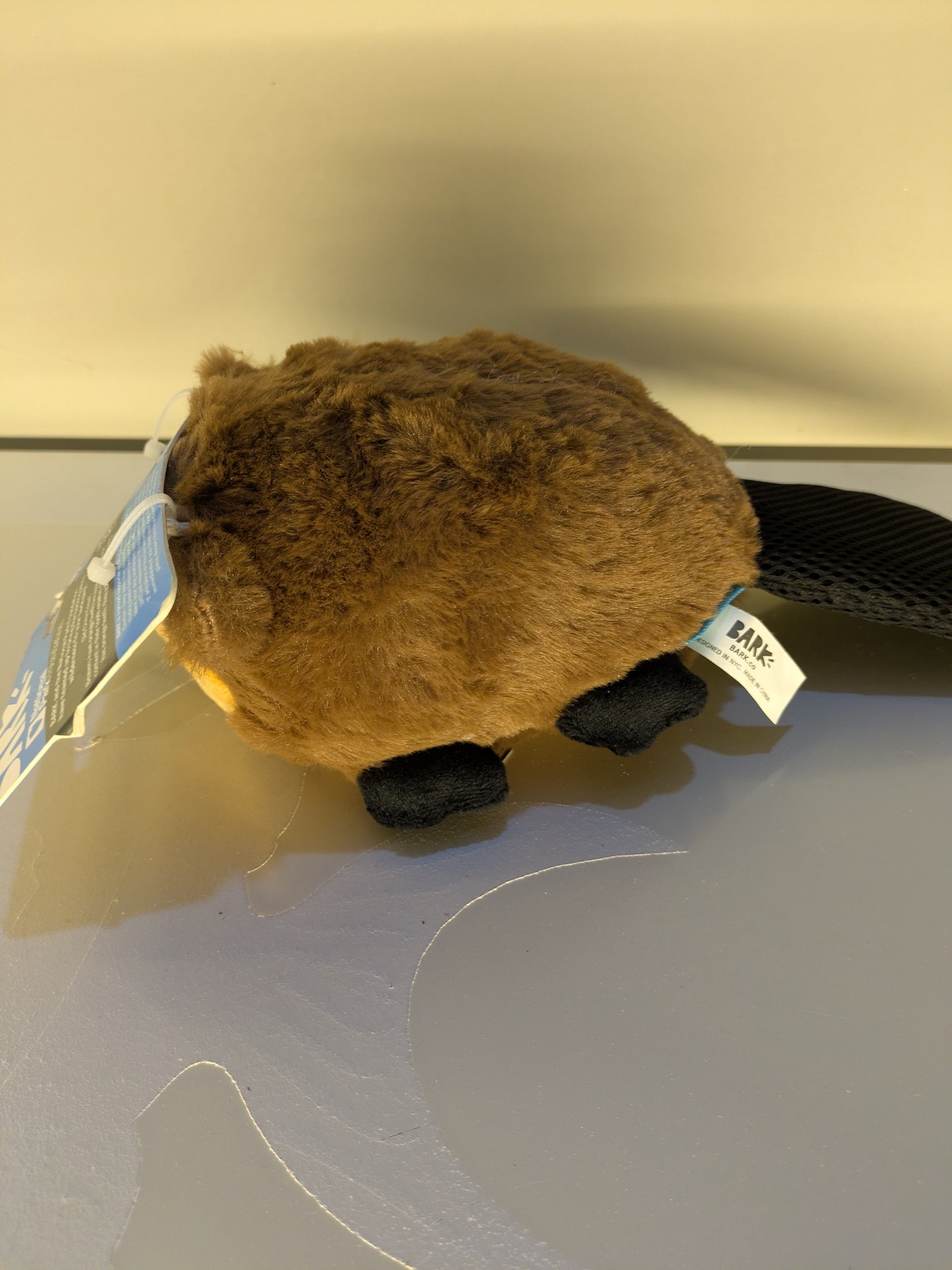 BARK Plush Beaver Squeaky Dog Toy – Super Soft & Interactive