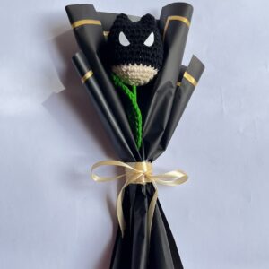 Handmade Batman Crochet Flower Bouquet | Dark Knight Aesthetic Gift